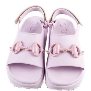 NWT Gucci Talc Pink Women's soft rubber Sandals US 7 EU 37